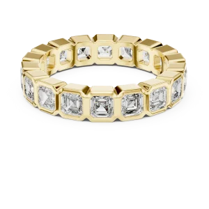 Architectural Emerald Cut Bezel-Set Eternity Band - Image 2