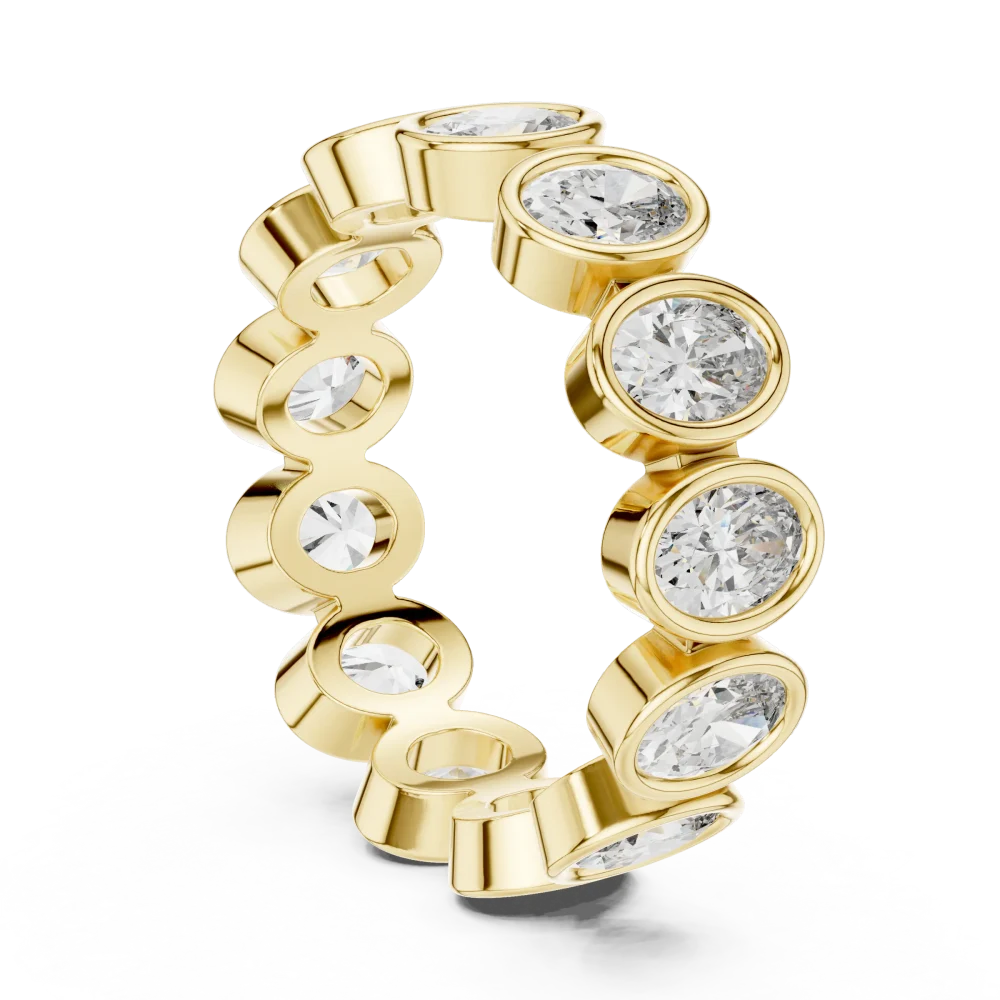 Infinite Oval Bezel-Set Eternity Band - Image 3
