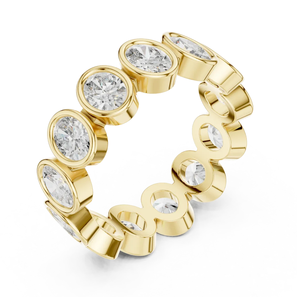Experience the radiant beauty of our oval-cut eternity band. Crafted with premium DIAMEUR lab-grown diamonds, elevate your style today.