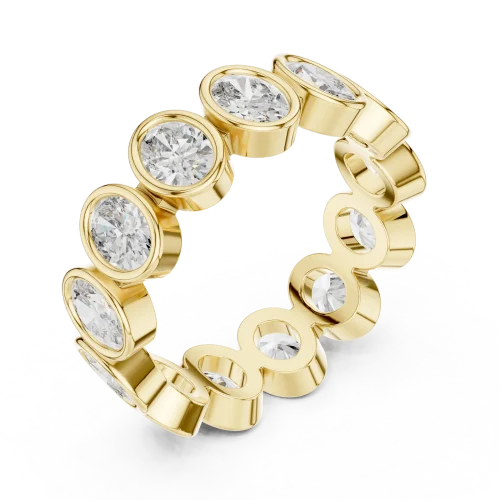 Infinite Oval Bezel-Set Eternity Band