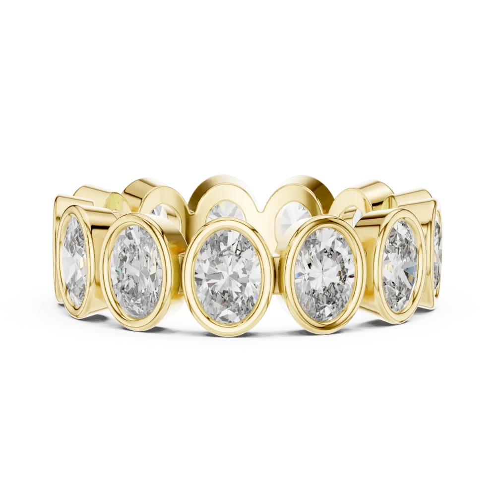 Infinite Oval Bezel-Set Eternity Band - Image 4
