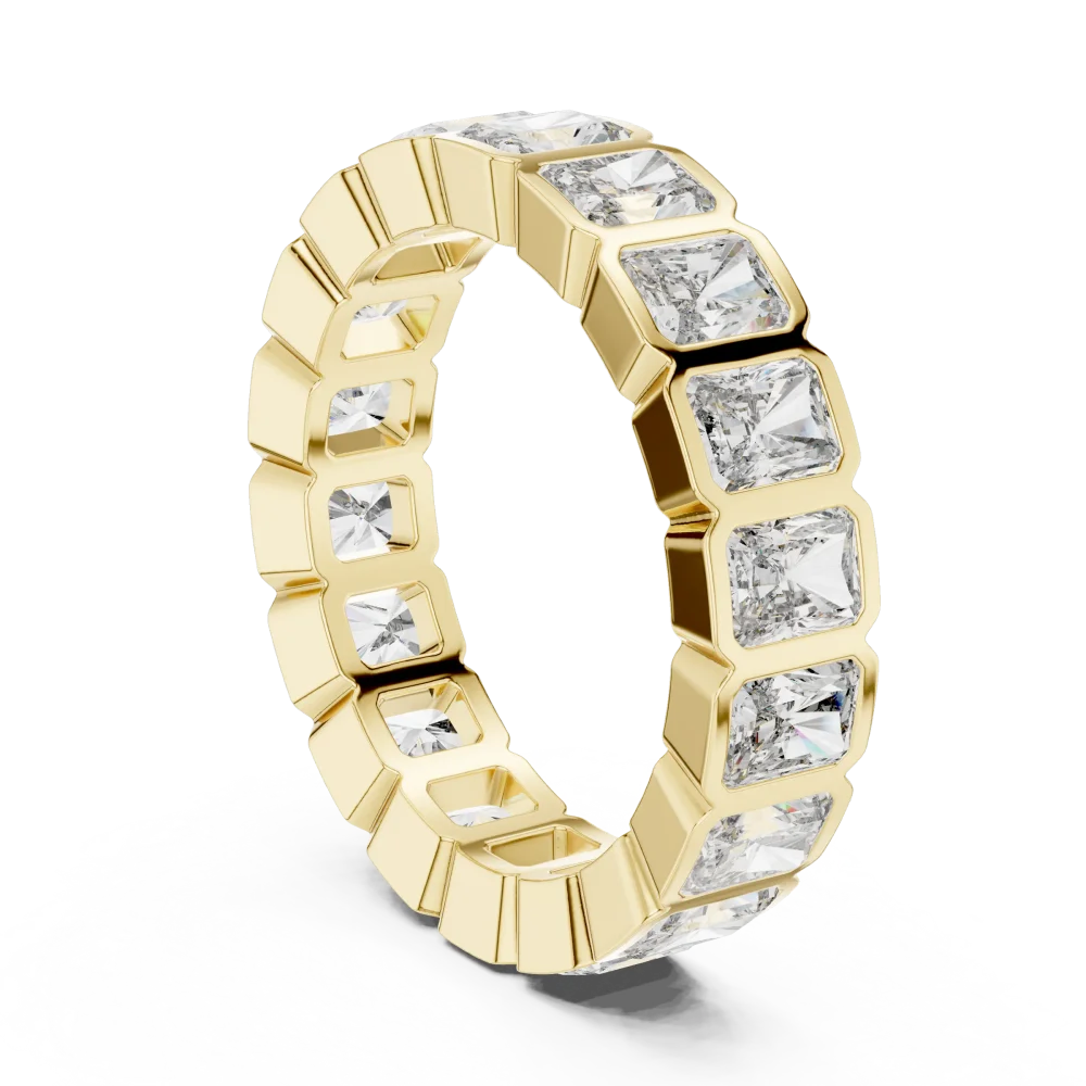 Radiant Architectural Bezel-Set Eternity Diamond Band - Image 3