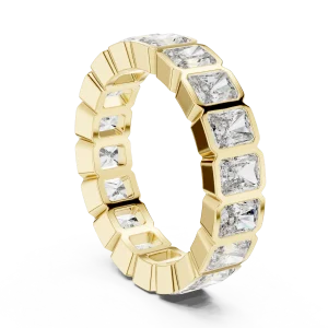 Radiant Architectural Bezel-Set Eternity Diamond Band - Image 3
