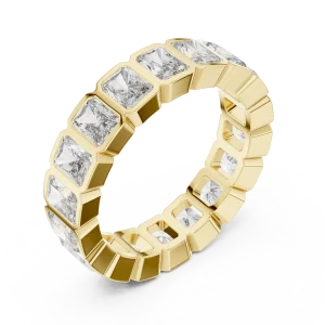 Radiant Architectural Bezel-Set Eternity Diamond Band
