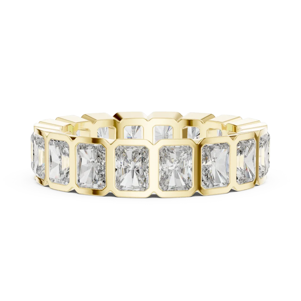 Radiant Architectural Bezel-Set Eternity Diamond Band - Image 4