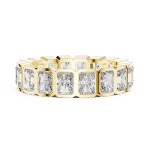 Radiant Architectural Bezel-Set Eternity Diamond Band - Image 4