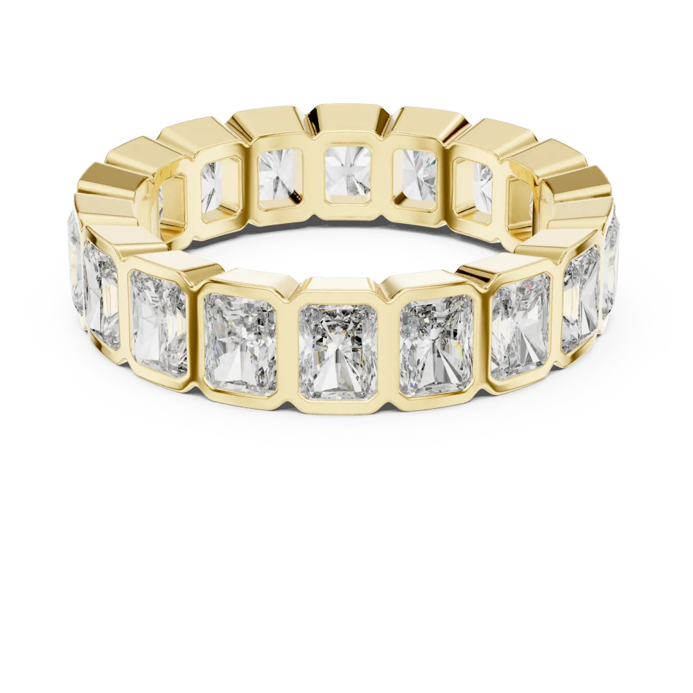 Radiant Architectural Bezel-Set Eternity Diamond Band - Image 2