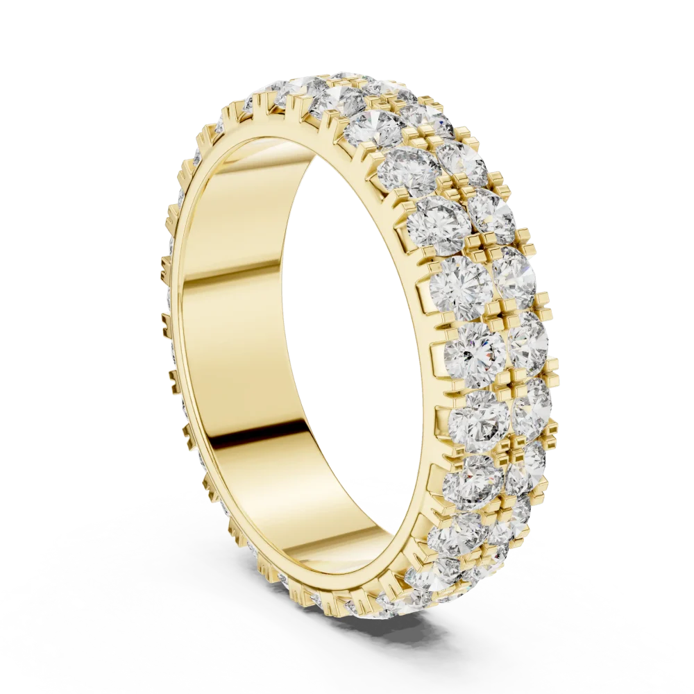 Infinite Luminary Double Row Round Brilliant Eternity Band - Image 3