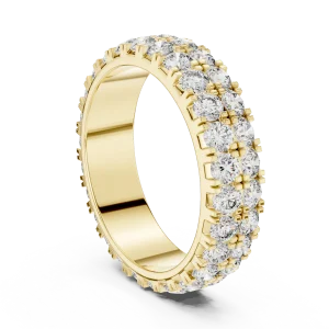 Infinite Luminary Double Row Round Brilliant Eternity Band - Image 3