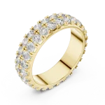 Infinite Luminary Double Row Round Brilliant Eternity Band