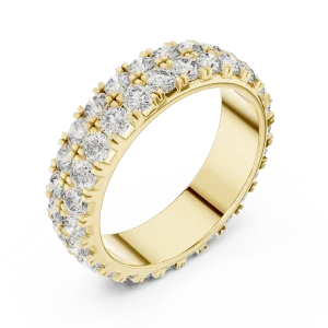 Infinite Luminary Double Row Round Brilliant Eternity Band