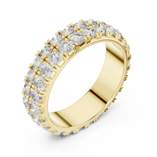 Infinite Luminary Double Row Round Brilliant Eternity Band