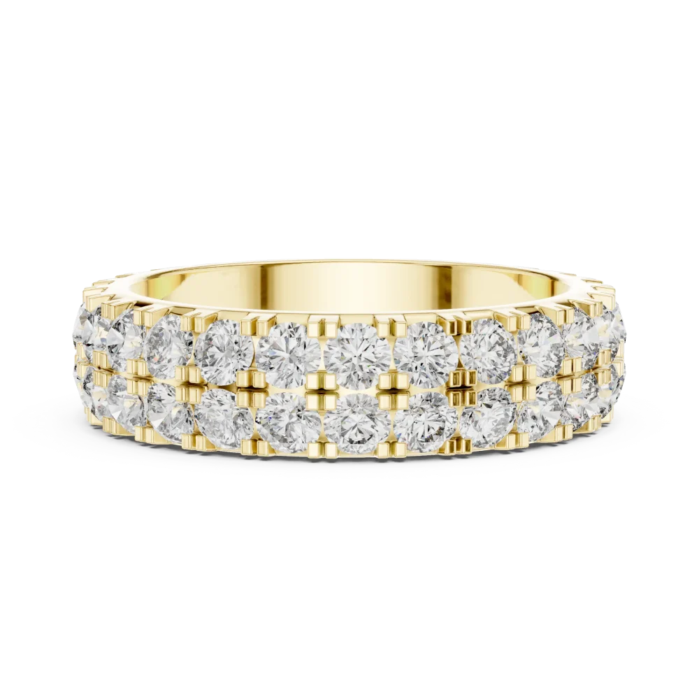 Infinite Luminary Double Row Round Brilliant Eternity Band - Image 4