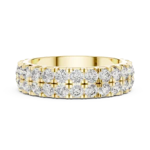 Infinite Luminary Double Row Round Brilliant Eternity Band - Image 4