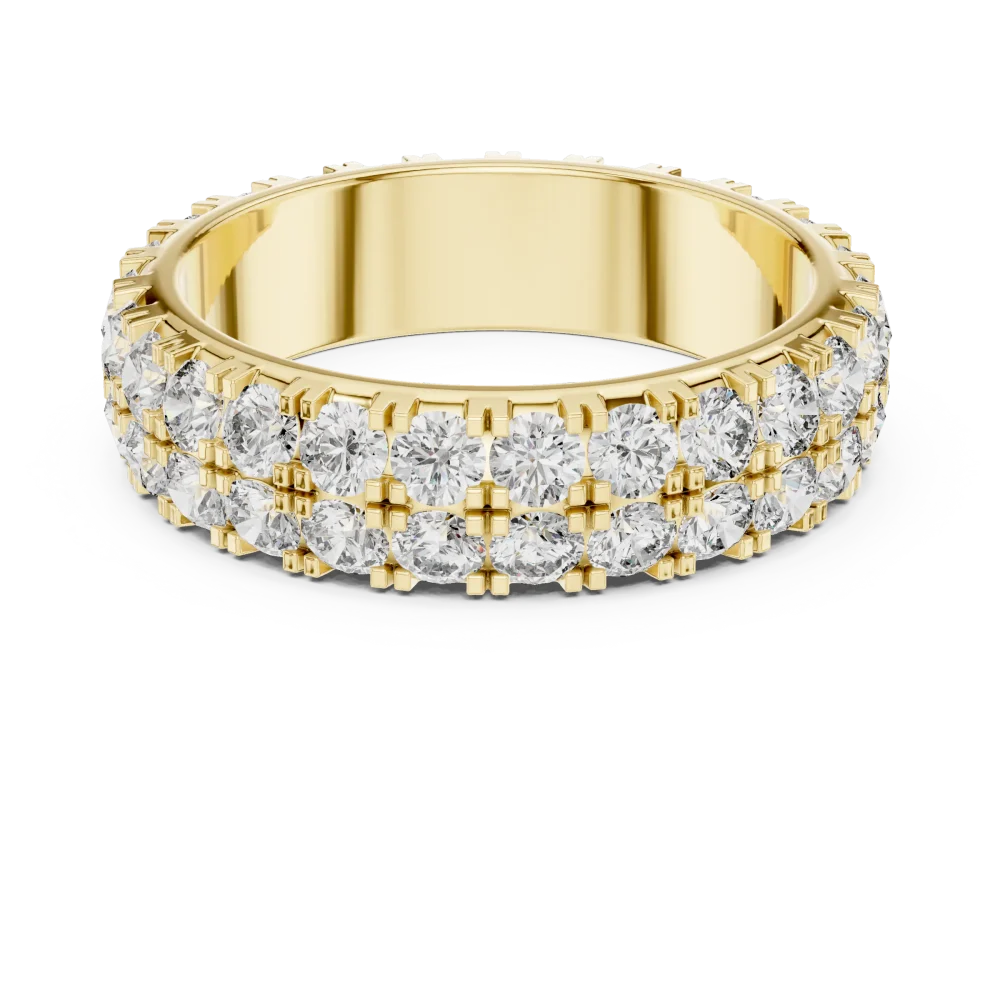 Infinite Luminary Double Row Round Brilliant Eternity Band - Image 2
