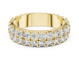 Infinite Luminary Double Row Round Brilliant Eternity Band - Image 2