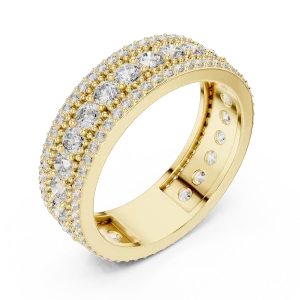 Infinite Radiance Pavé-Set Round Diamond Eternity Band