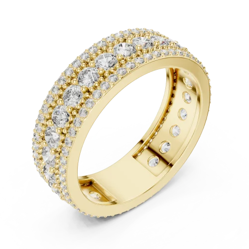 Infinite Radiance Pavé-Set Round Diamond Eternity Band