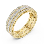 Infinite Princess and Round Pavé-Set Architectural Band