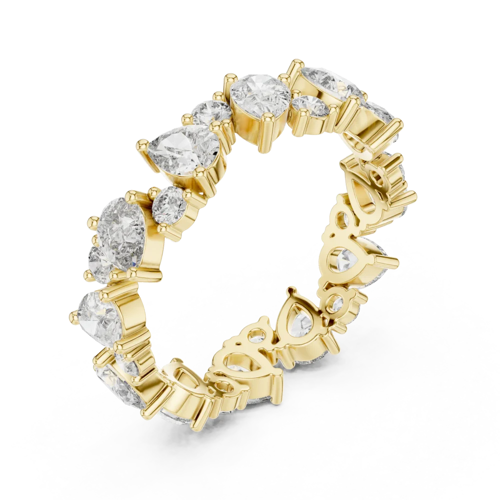 Experience the brilliant sparkle of our alternating pear and round DIAMEUR diamond eternity band. A modern classic for your collection. Shop now!