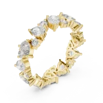 Luminary Pear and Round Brilliant Alternating Eternity Band
