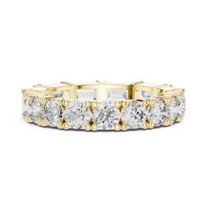 Infinite Radiance Emerald and Round Alternating Eternity Band - Image 4