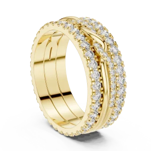 Infinite Radiance Round Diamond Pavé-Set Entwined Band - Image 3