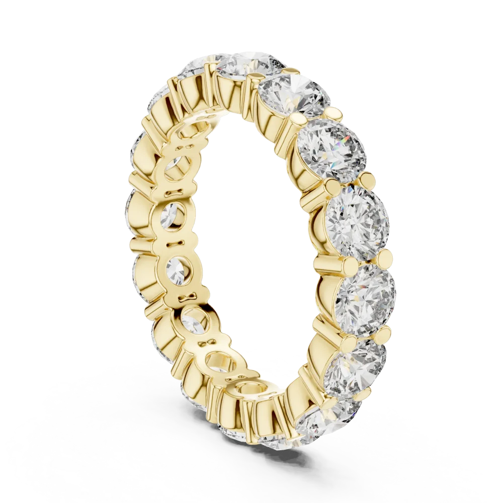 Ethereal Round Brilliant Infinite Pavé-Set Eternity Band - Image 3