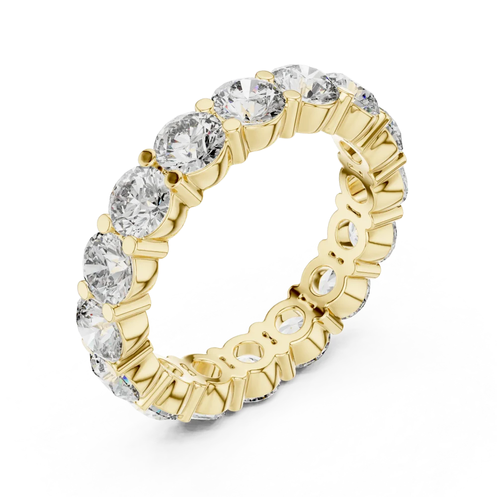 Discover eternal elegance with this handcrafted diamond eternity band. Featuring brilliant-cut DIAMEUR diamonds, it defines modern luxury. Shop now.