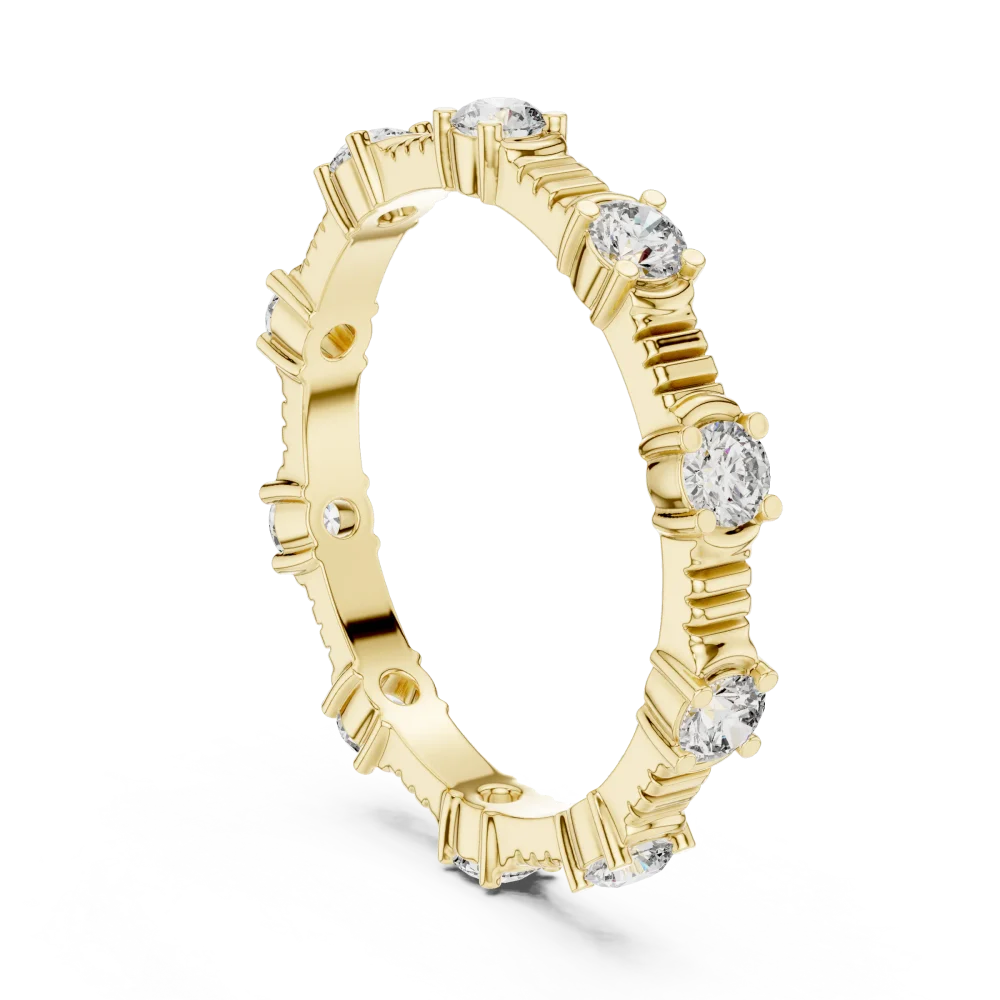 Symmetry Round Brilliant Architectural Eternity Band - Image 3