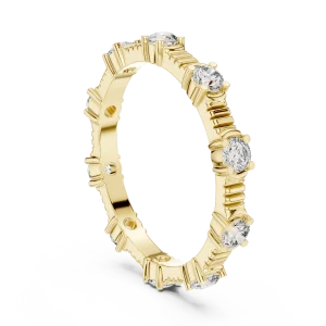 Symmetry Round Brilliant Architectural Eternity Band - Image 3