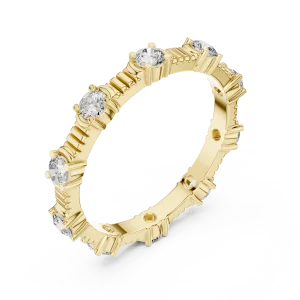 Symmetry Round Brilliant Architectural Eternity Band