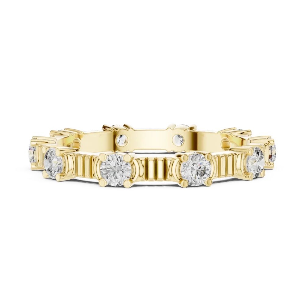 Symmetry Round Brilliant Architectural Eternity Band - Image 4