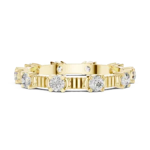 Symmetry Round Brilliant Architectural Eternity Band - Image 4