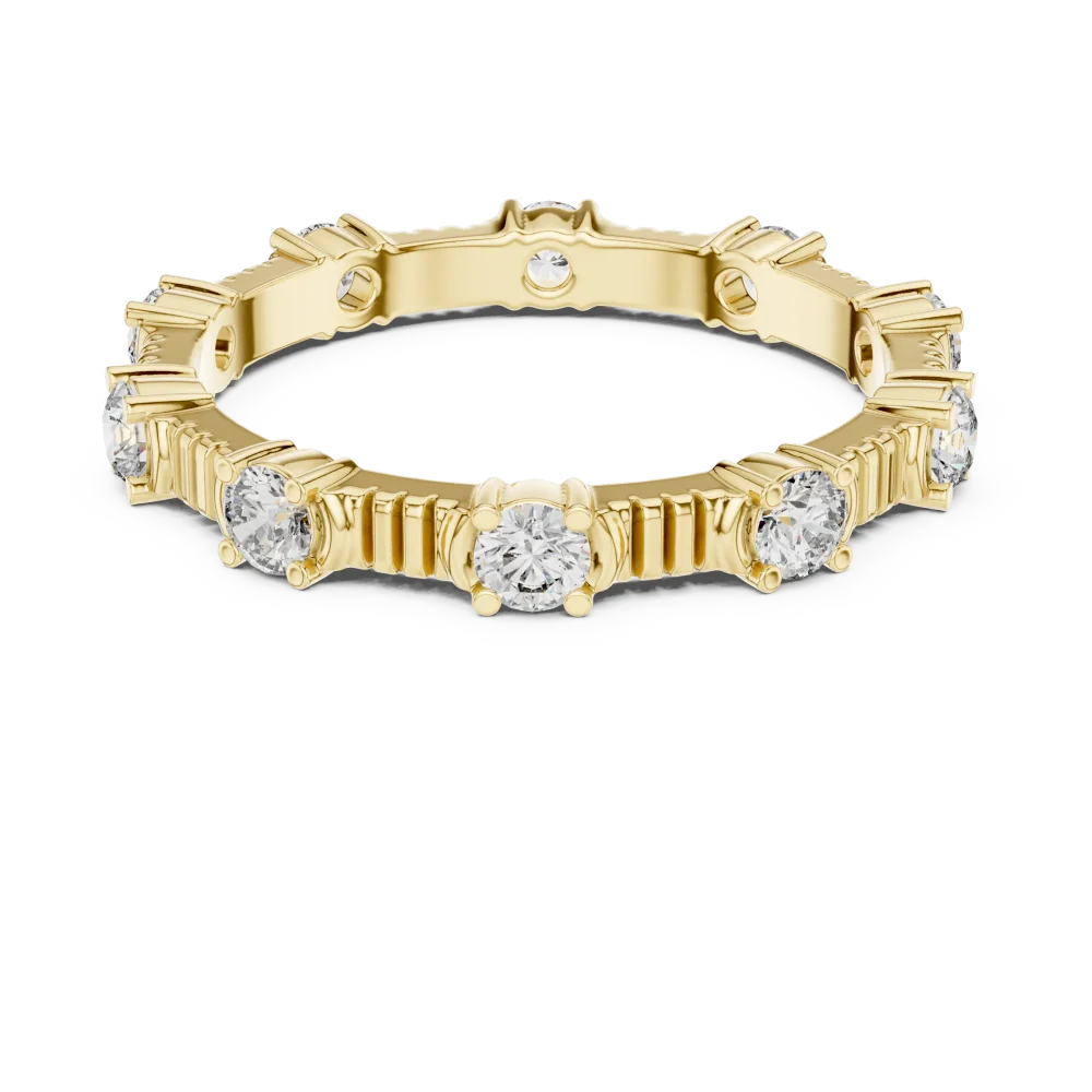Symmetry Round Brilliant Architectural Eternity Band - Image 2