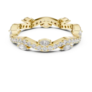 Luminary Marquise and Round Pavé-Set Chevron Band - Image 2