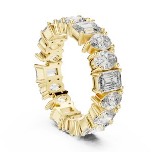 Infinite Radiance Emerald Pear and Oval Multi-Shape Band - Image 3