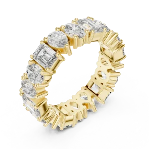 Infinite Radiance Emerald Pear and Oval Multi-Shape Band