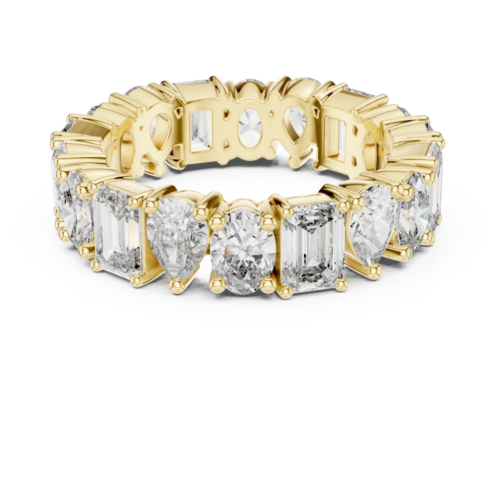 Infinite Radiance Emerald Pear and Oval Multi-Shape Band - Image 2