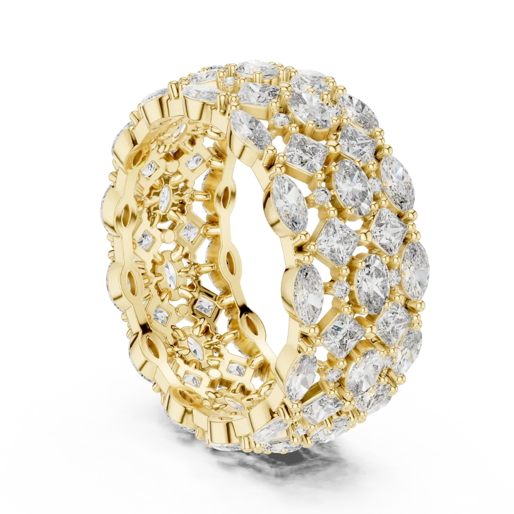 Luminary Marquise and Princess Geometric Statement Band - Image 3