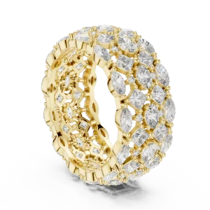Luminary Marquise and Princess Geometric Statement Band - Image 3