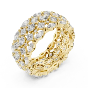 Luminary Marquise and Princess Geometric Statement Band