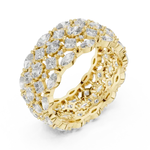Luminary Marquise and Princess Geometric Statement Band
