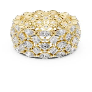 Luminary Marquise and Princess Geometric Statement Band - Image 2
