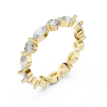 Ethereal Marquise and Round Alternating Symmetry Eternity Band