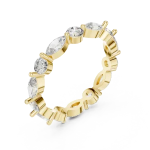 Ethereal Marquise and Round Alternating Symmetry Eternity Band