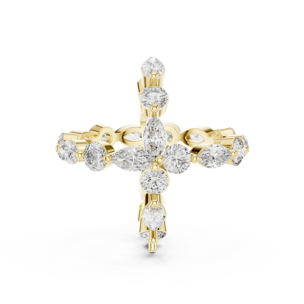 Ethereal Marquise and Round Alternating Symmetry Eternity Band - Image 4