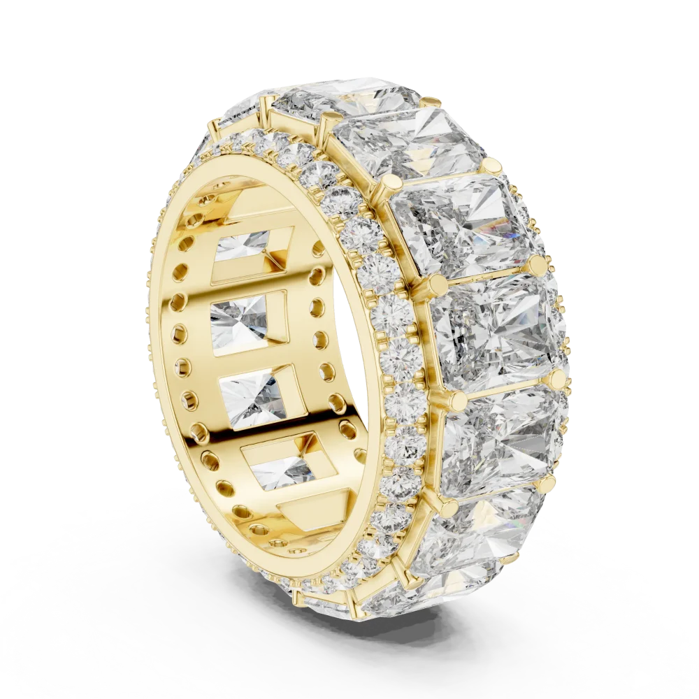Ethereal Radiant and Round Diamond Architectural Eternity Band - Image 3