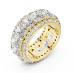 Ethereal Radiant and Round Diamond Architectural Eternity Band