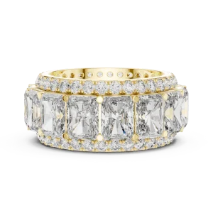 Ethereal Radiant and Round Diamond Architectural Eternity Band - Image 4